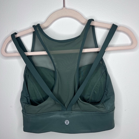LULULEMON MESH SPORTS BRA, DARK GREEN SIZE SMALL - Picture 6 of 6
